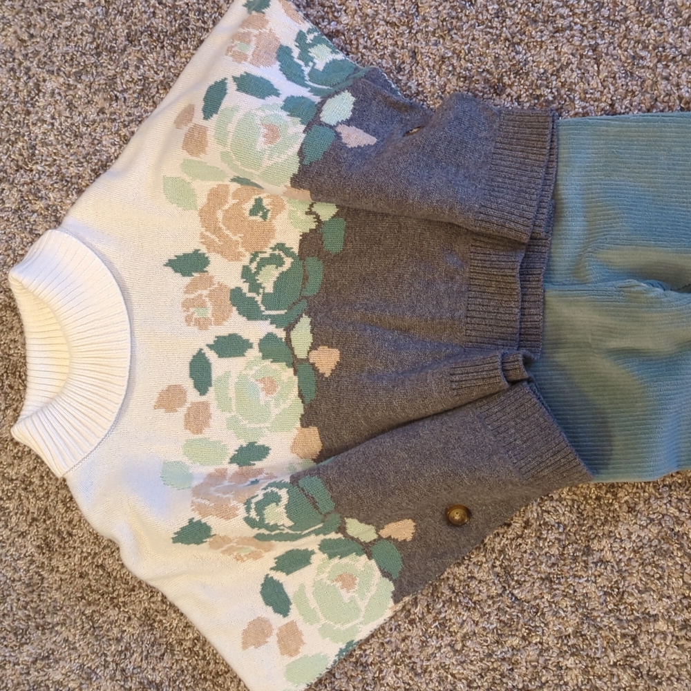 Janie and Jack Poncho Sweater and Pants 18-24M